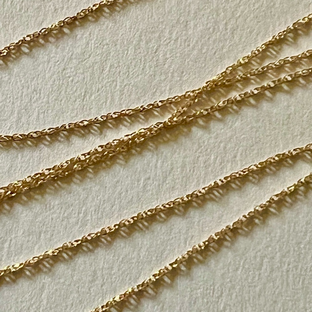 10K Yellow Gold Chain Necklace-17” - Picture 4 of 12